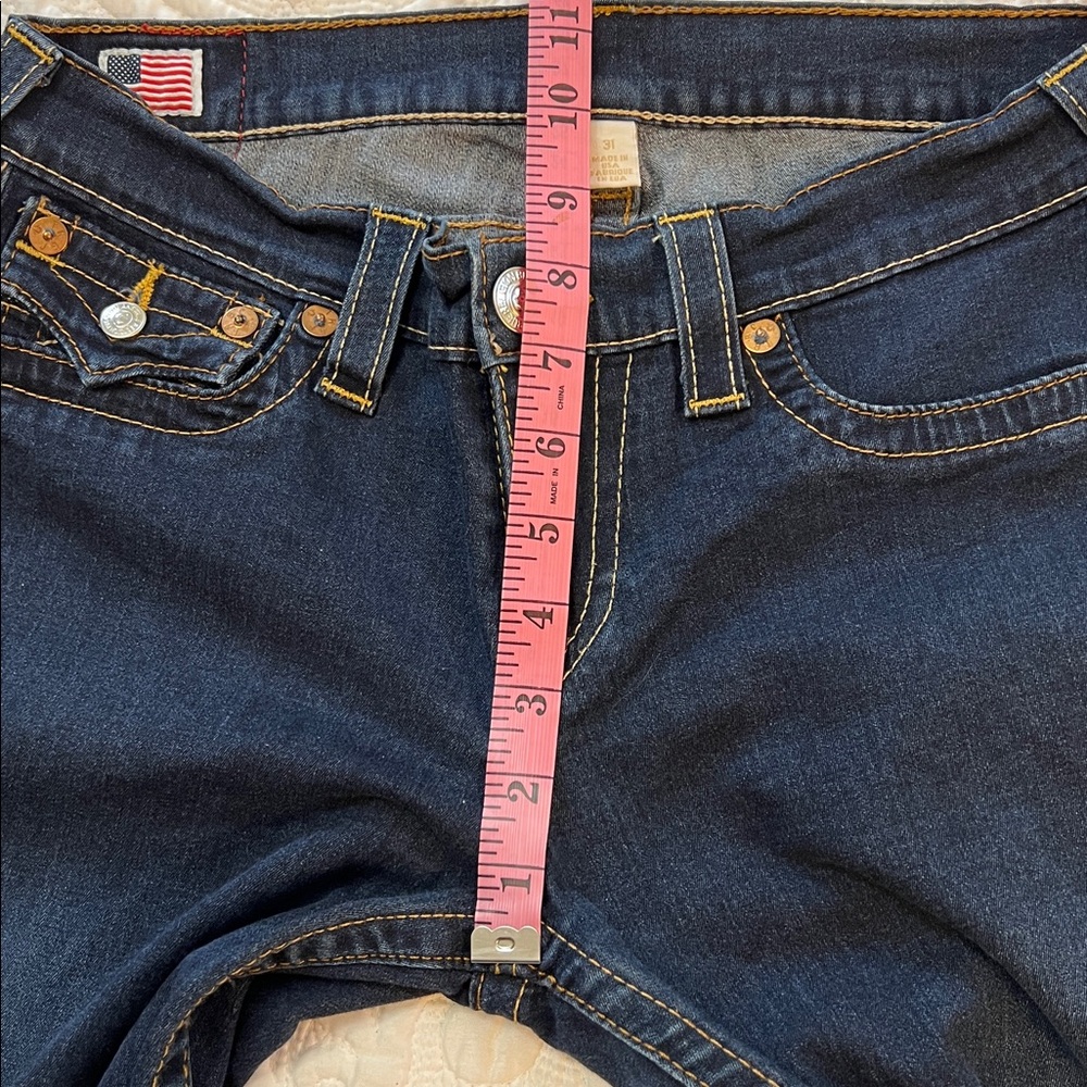 True Religion Misty Dark Flap Pocket Skinny Stretch Jeans Vintage Low Rise 31 - Picture 13 of 15